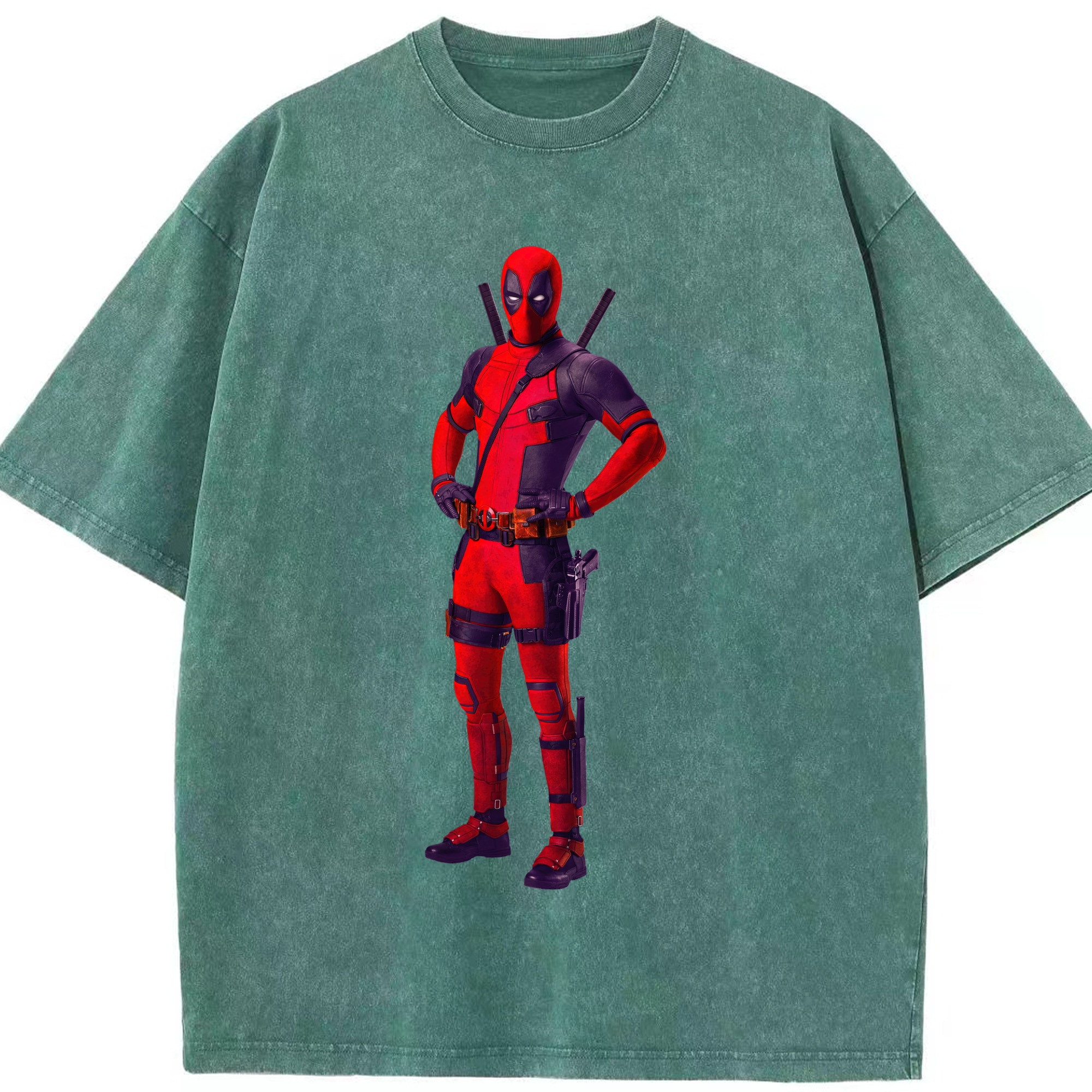（画像用） Deadpool デッドプール 綿100% ヴィンテージ風 半袖Tシャツ（フロントプリント）
